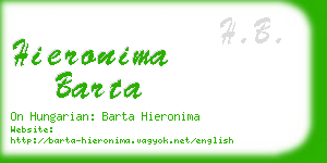 hieronima barta business card